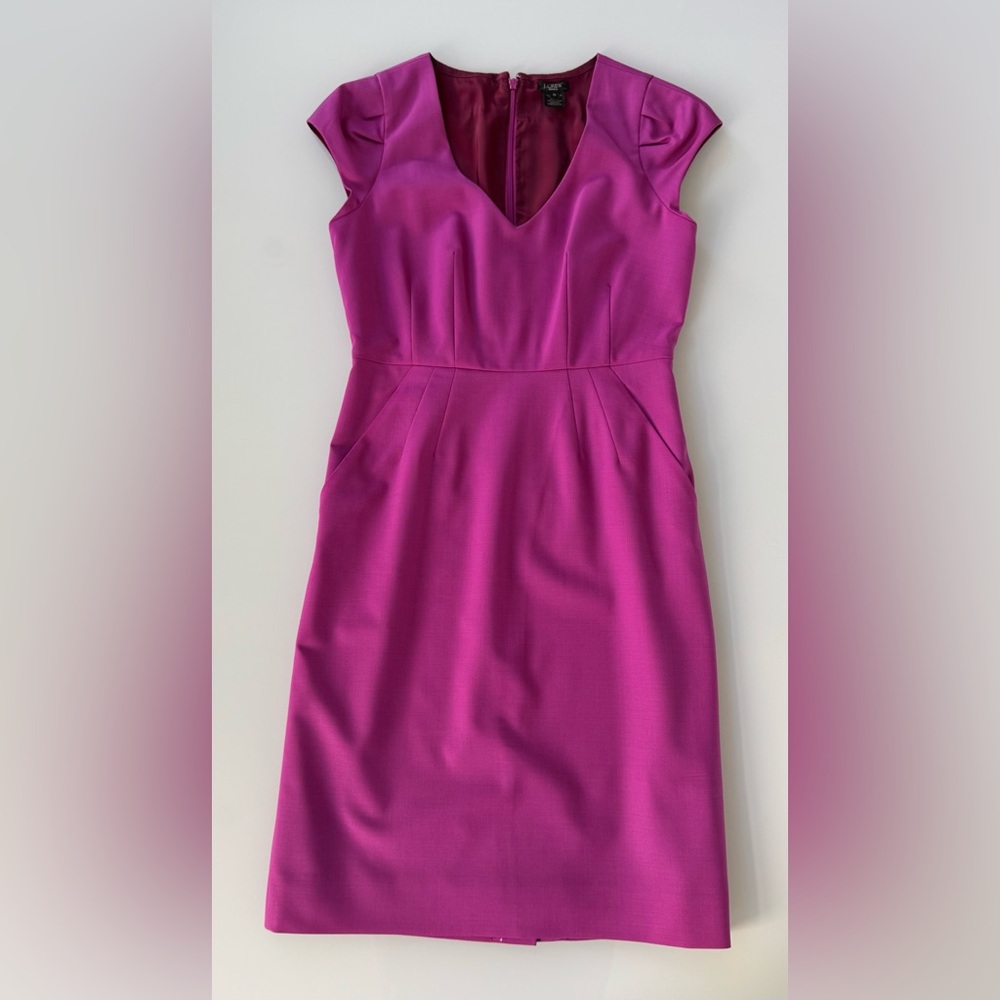 J. Crew Magenta/Purple Midi Dress